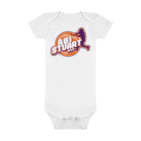 Abu Stuart NIL Logo Onesie® Organic Baby Bodysuit – The Champions